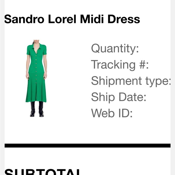 SANDRO Lorel Midi Dress BRAND NEW - Picture 9 of 9